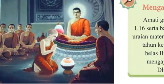 Gambar : 1.16 Rahula ditahbiskan menjadi Bhikkhu