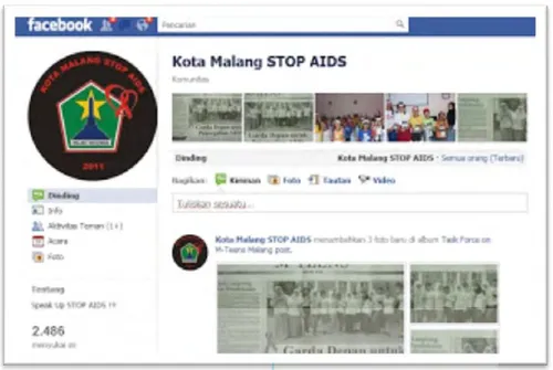 Gambar 3.8 Kampanye Stop AIDS pada media Facebook 