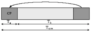 Gambar 9. OFDM symbol dengan cyclic prefix 