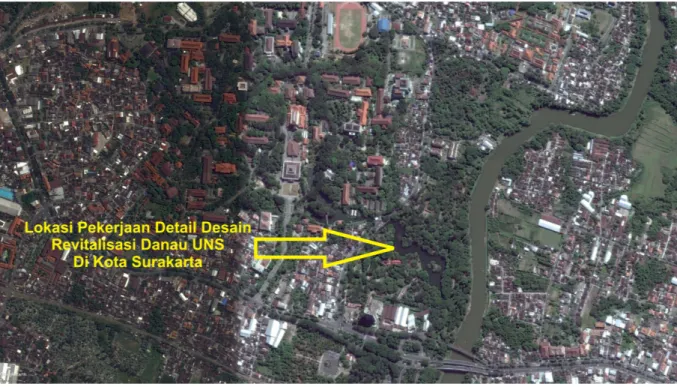 Gambar 1.1 Lokasi Pekerjaan Detail Desain Revitalisasi Danau UNS Di Kota Surakarta