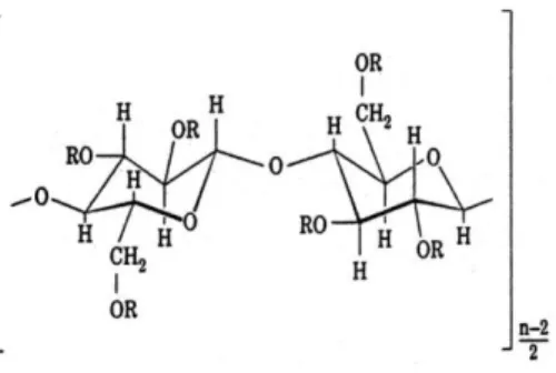 Gambar 2.2. Struktur Kimia Hydroxypropyl Methylcellulose (HPMC)  Sumber: Phadtare et al