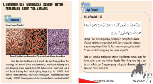 Gambar 3. Penggunaan wawasan al-Qur’an dan budaya Minangkabau pada LKPD 1.