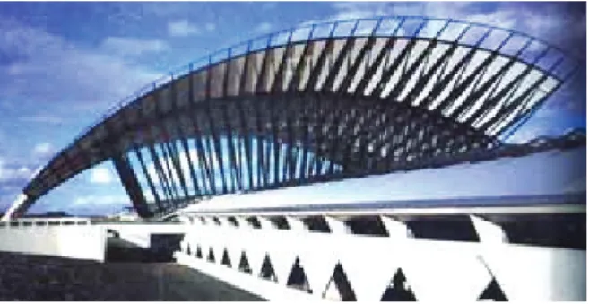 Gambar 1. Lyon-Santolas Airport Railway Station, Lyon,  France. Sumber: Santiago Calatrava