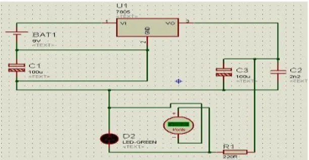 Gambar 5 Rangkaian Sensor dan Komparator  Perancangan dan  Perakitan Regulator Tegangan  