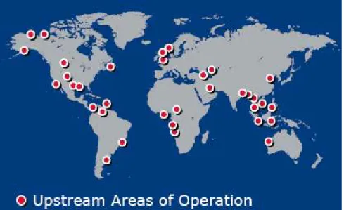 Gambar 1.1.  Daerah Operasi Chevron Upstream &amp; Gas 