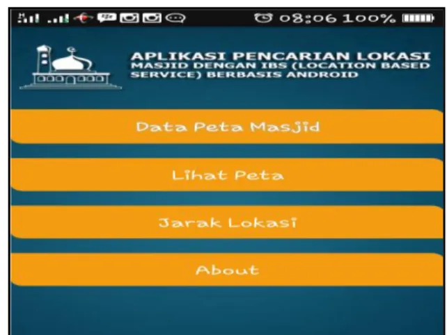 Gambar 4. Tampilan menu data peta masjid 