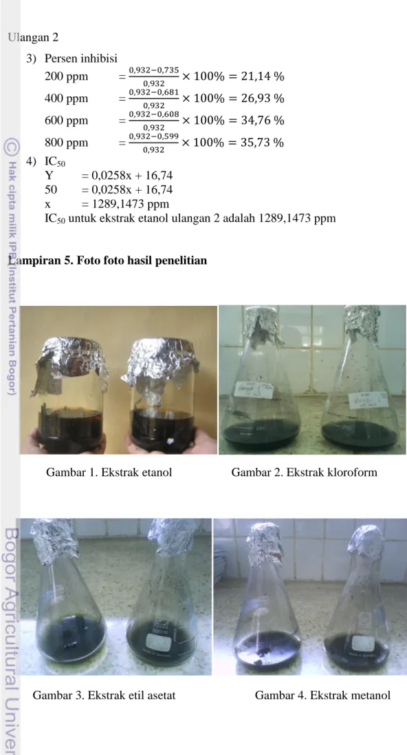 Gambar 1. Ekstrak etanol  Gambar 2. Ekstrak kloroform 