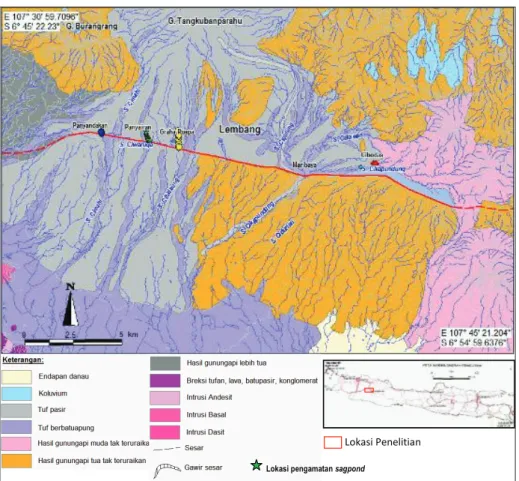 Gambar 1. Peta lokasi dan geologi daerah penelitian 9