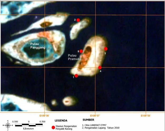 Gambar 1. Peta lokasi stasiun pengamatan 