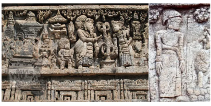 Gambar 5. Bentuk hiasan kepala masa peradaban  Hindu-Buddha di Jawa Timur: 