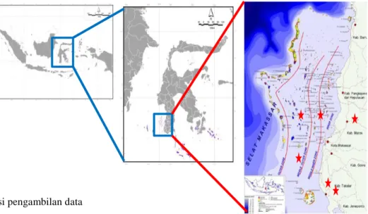 Gambar 1. Lokasi penelitian Kepulauan Spermonde 