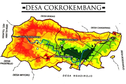 Gambar 1:  Peta Desa Cokrokembang 