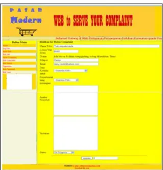 Gambar 25. Tampilan halaman status complaint 