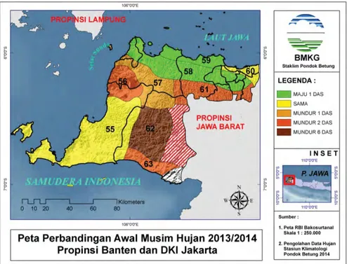 Gambar 4. Distribusi Perbandingan Musim Hujan 2013/2014 