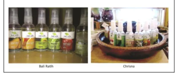 Gambar 2 Perbandingan produk Bali Ratih dan  Chrisna Home Spa &amp; Aromatherapy 