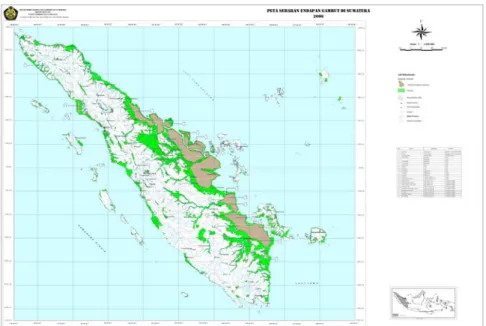 Gambar 2. Peta Sebaran Potensi Endapan Gambut  Berdasarkan Aspek Lingkungan Di Wilayah Sumatera 