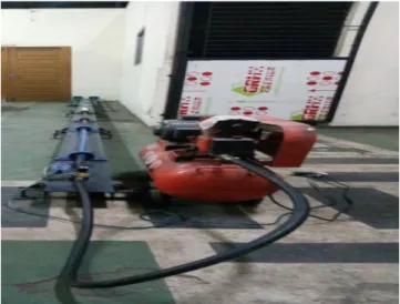 Gambar 3.5 Alat Uji Split Hopkinson Pressure Bar (SPHB)  b.      Strain Gages 