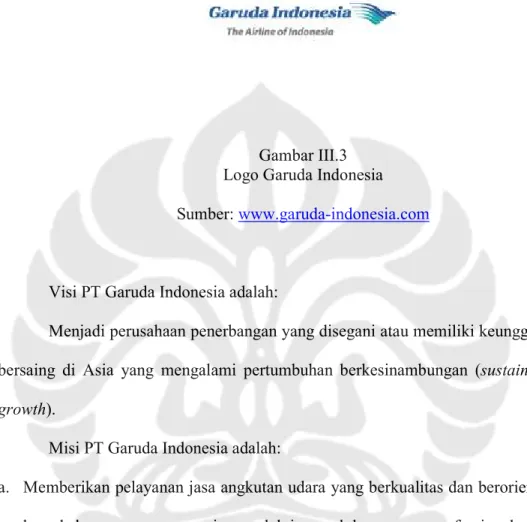 Gambar III.3  Logo Garuda Indonesia   Sumber: www.garuda-indonesia.com 