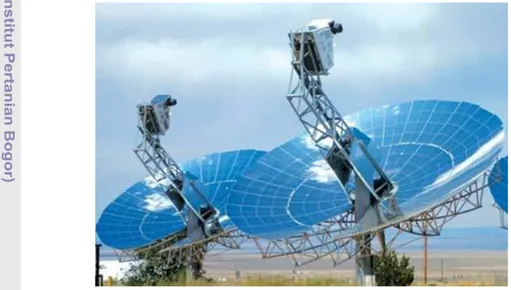 Gambar 1. Pembangkit listrik tenaga surya 25 kW dengan sistem dish engine  milik SunCatcher TM  (Seia, 2009) 