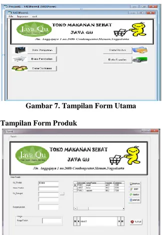 Gambar 9. Tampilan Form Penjualan  