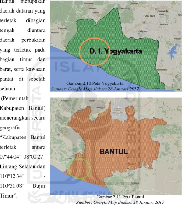 Gambar 2.10 Peta Yogyakarta  Sumber: Google Map diakses 28 Januari 2017 