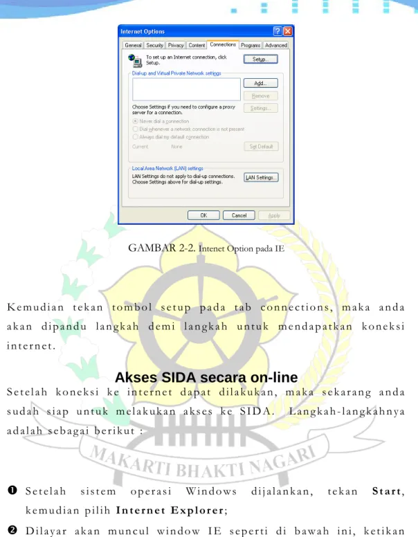 GAMBAR 2-3.  Window Internet Explorer 