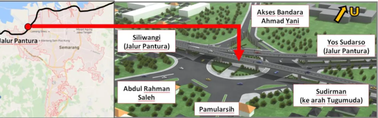 Gambar 1. Lokasi Simpang Kalibanteng Semarang