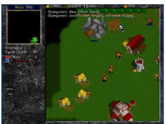 Gambar 2.2 Contoh permainan Real-Time Strategy (Aha et al, 2005) 