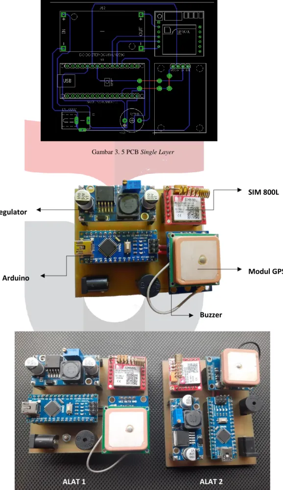 Gambar 3. 5 PCB Single Layer 