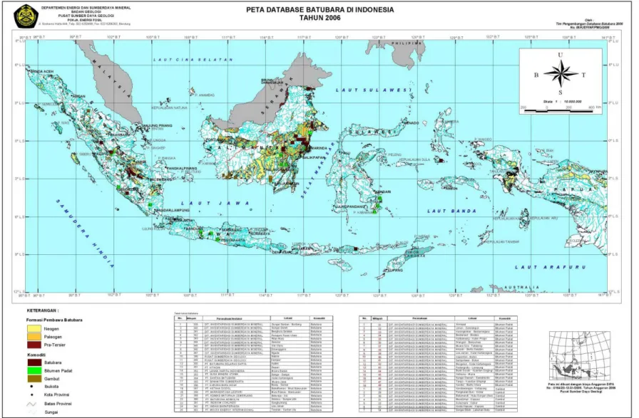 Gambar Peta Database Batubara Gambut 2006 (JPEG Format) 