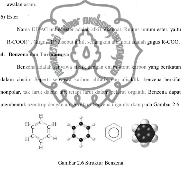 Gambar 2.6 Struktur Benzena 