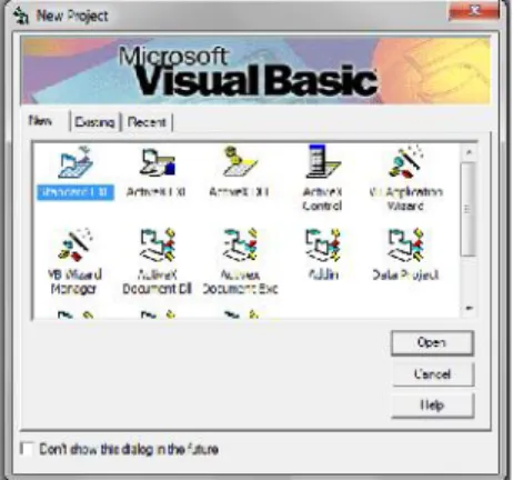 Gambar 1.1. Dialog box New Project ditampilkan sesaat anda menjalankan IDE Visual Basic 6.