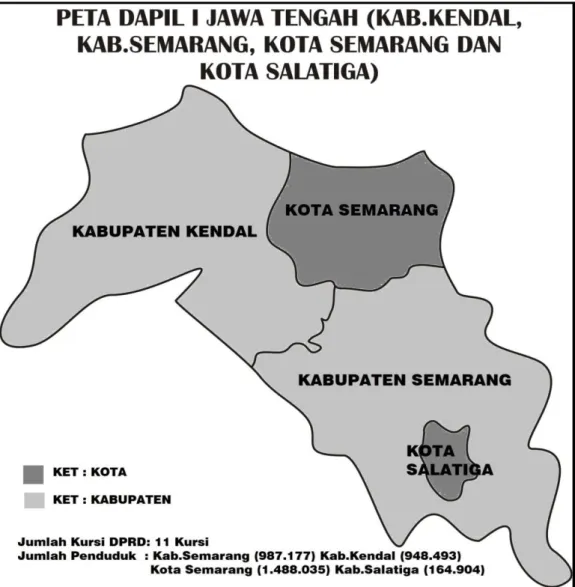 Gambar 2.3 Peta Dapil I Jawa Tengah 