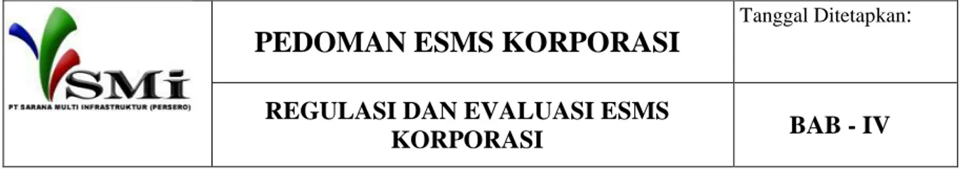 Tabel 1. Komponen Evaluasi ESMS Korporasi  No  Komponen  Sub Komponen 