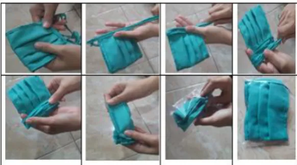 Gambar 13. Proses Pengemasan Masker  Kain