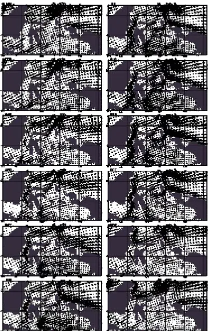 Gambar 4.4.  Pola arus laut tahunan di Indonesia timur pada muka laut.