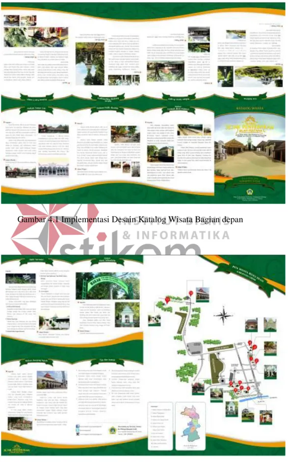 Gambar 4.1 Implementasi Desain Katalog Wisata Bagian depan 