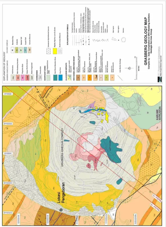 Gambar 2.7 Peta Geologi Grasberg  (Sumber PT. Freeport Indonesia)