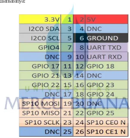 Gambar 2.3 Raspberry Pi GPIO pin [8] 