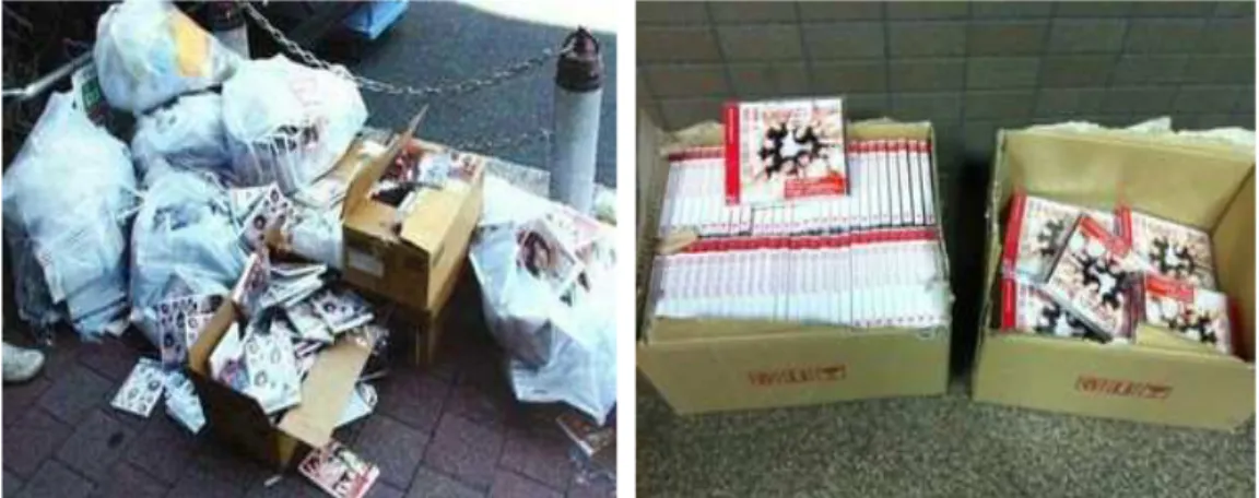 Gambar 3.11 Tumpukan CD Single AKB48 yang dijual di recycle shop (Sumber:  トレン ド喫茶) 