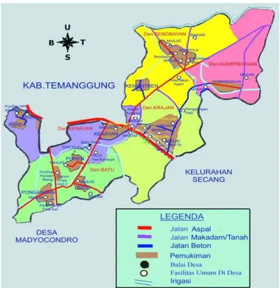 Gambar 3. Peta Desa Ngabean (Sumber: Simdes Kemendagri) 