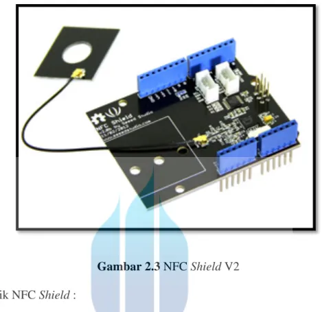 Gambar 2.3 NFC Shield V2  Karateristik NFC Shield : 