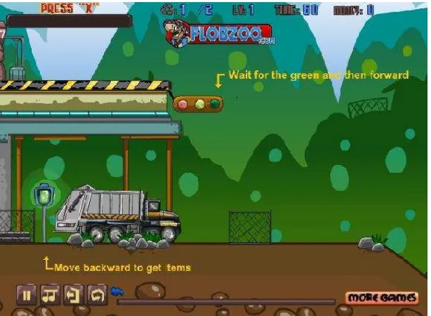 Gambar 3.1 Tampilan  Game Gerbage Truck  
