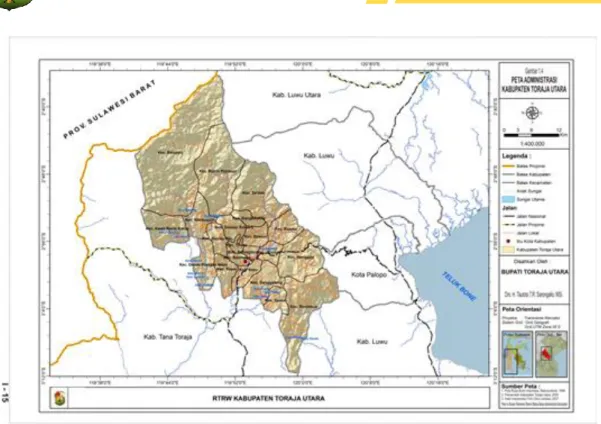 Gambar 6.1 Peta Administrasi Kabupaten Tana Toraja 