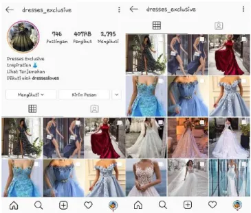 Gambar 3.7 Instagram Dresses_exclusive  Sumber: Dokumentasi Penulis, 2019 