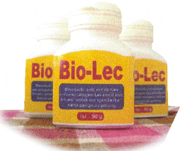 Gambar 15. Produk Bio-Lec yang berbahan aktif konidia  cendawan entomopatogen L. lecanii