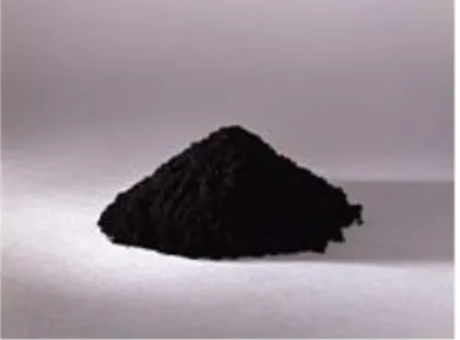 Gambar  2.8  merupakan  serbuk  Acetylene  Black  yang  digunakan  sebagai  bahan zat aditif pembuatan baterai