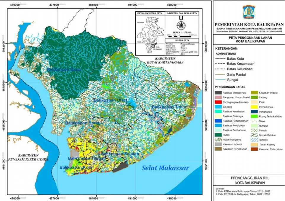 Gambar 4.3 Peta Tata Guna Lahan Kota BalikpapanKajian Pengangguran Riil Kota Balikpapan