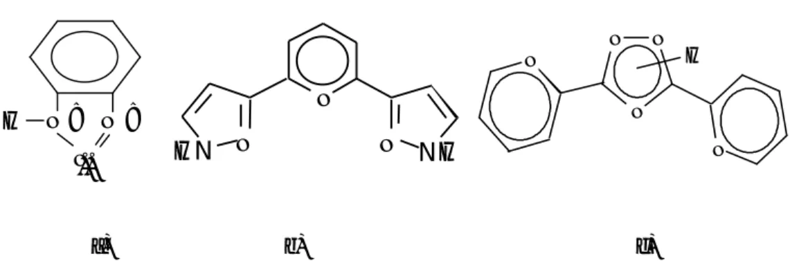 Gambar 3.Rumus struktur a). Benzotriazol (BTAH), b). 2,6-Bis(pyrazole-3-il) pyridine (BPP) dan c)