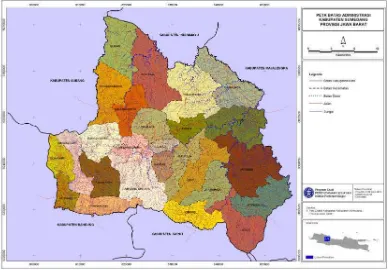 Gambar 3. Peta Wilayah Adminitrasi Kabupaten Sumedang